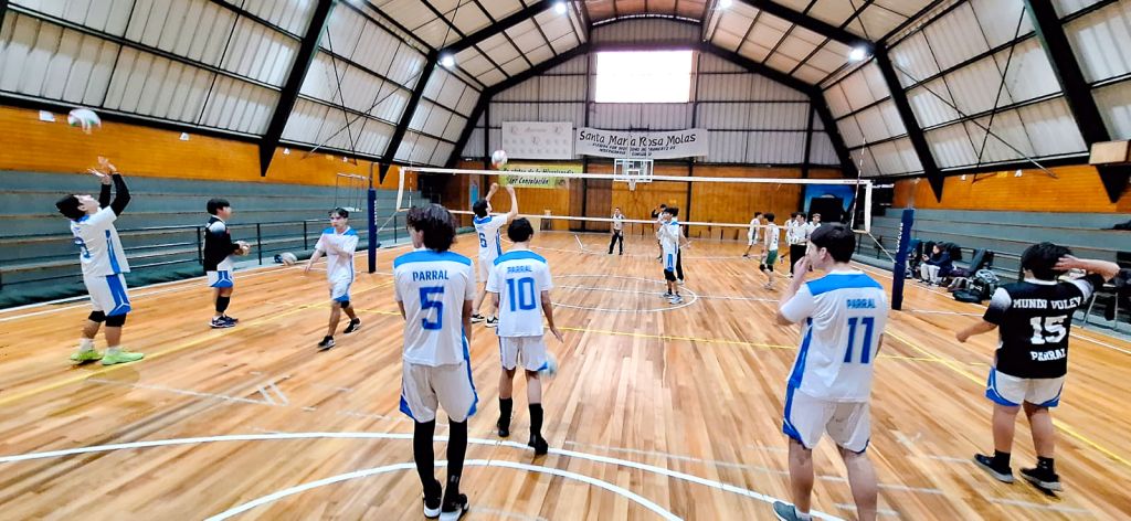 Encuentro de voleibol educación media varones
